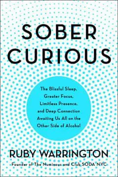 Photo of Book cover of 'Sober Curious' by Ruby Warrington featuring a blue polka dot design. | Wander Sober