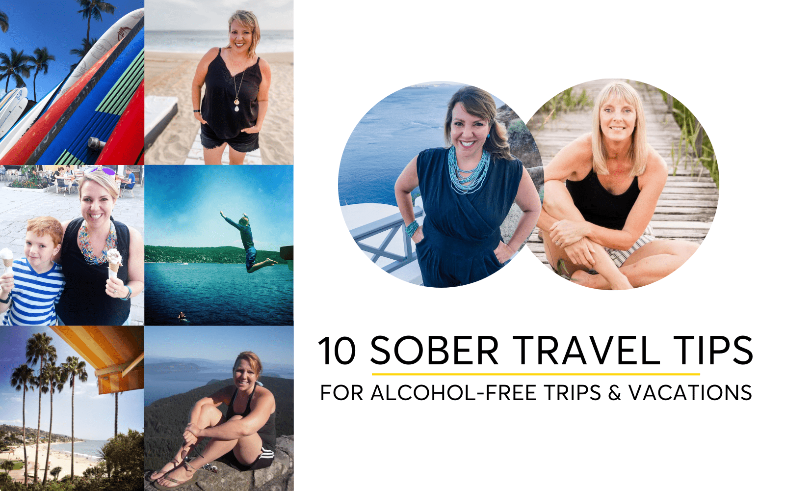 Photo of Collage of images featuring people enjoying various activities without alcohol. | Wander Sober