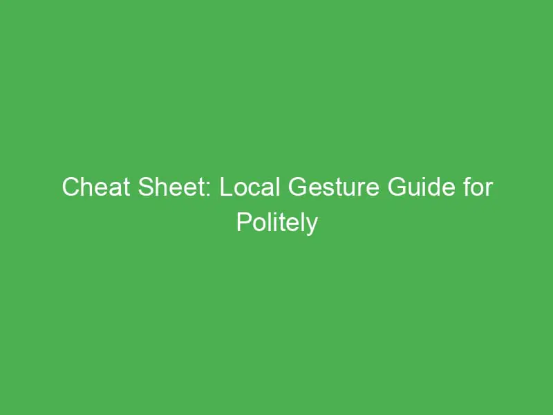 cheat sheet local gesture guide for politely saying no thanks while travelling 54356
